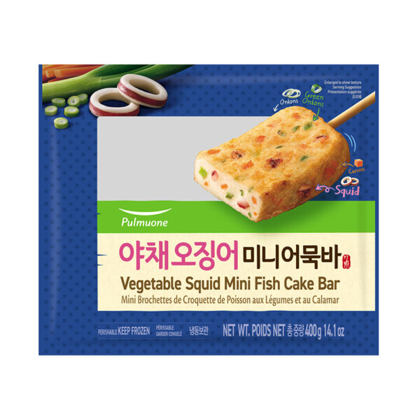 Vegetable Squid Mini Fish Cake Bar<br />야채 오징어 미니 어묵바 400g